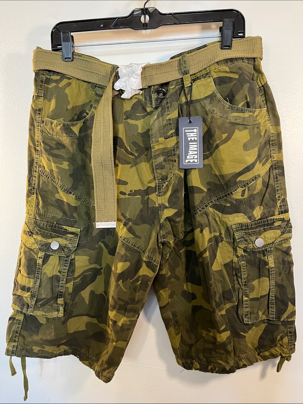Men's Olive Camo Cargo Shorts